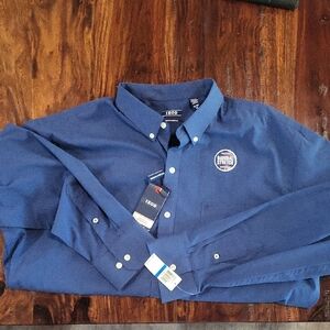 Izod Men's Casual Stretch Blue Shirt NWT SZ XL